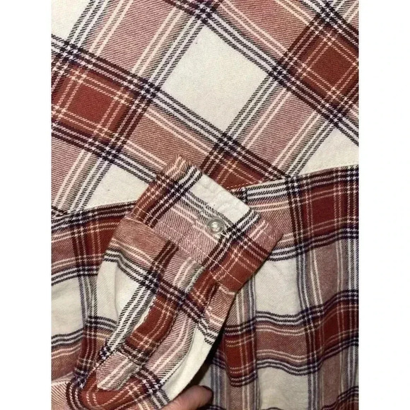 NWT GAP Womens Button Down Long Sleeve Relaxed Fit Boyfriend Flannel Top Size S - Picture 4 of 7